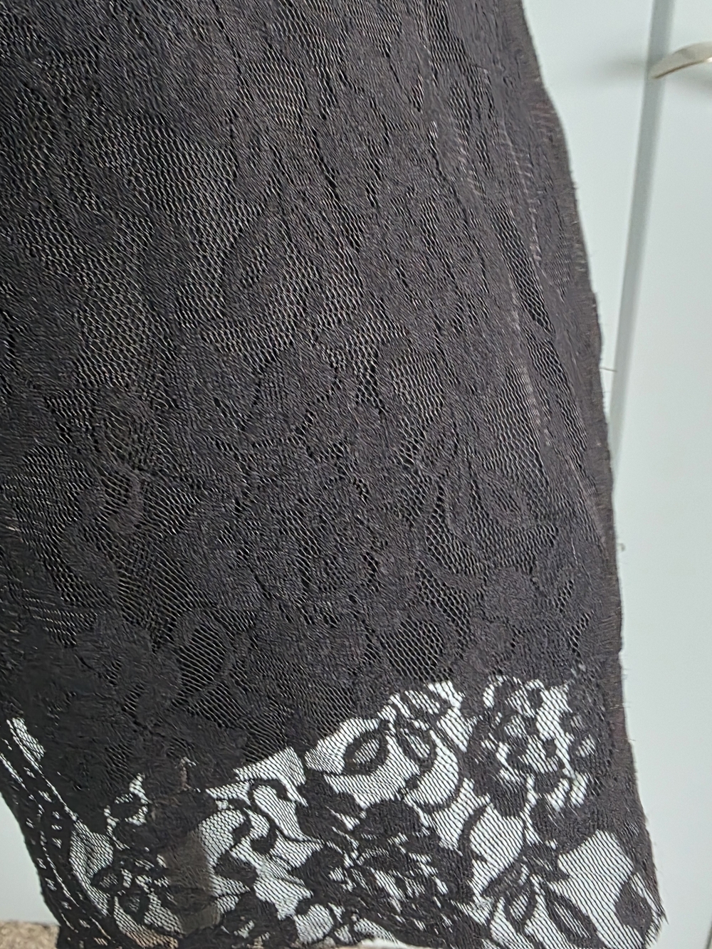 Vintage Y2K Alexandra Rosati Lace Halter Top Cami Black Mesh Size M - Picture 4 of 8